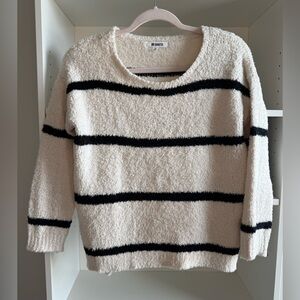 BB Dakota Black & Cream/White Striped Sweater